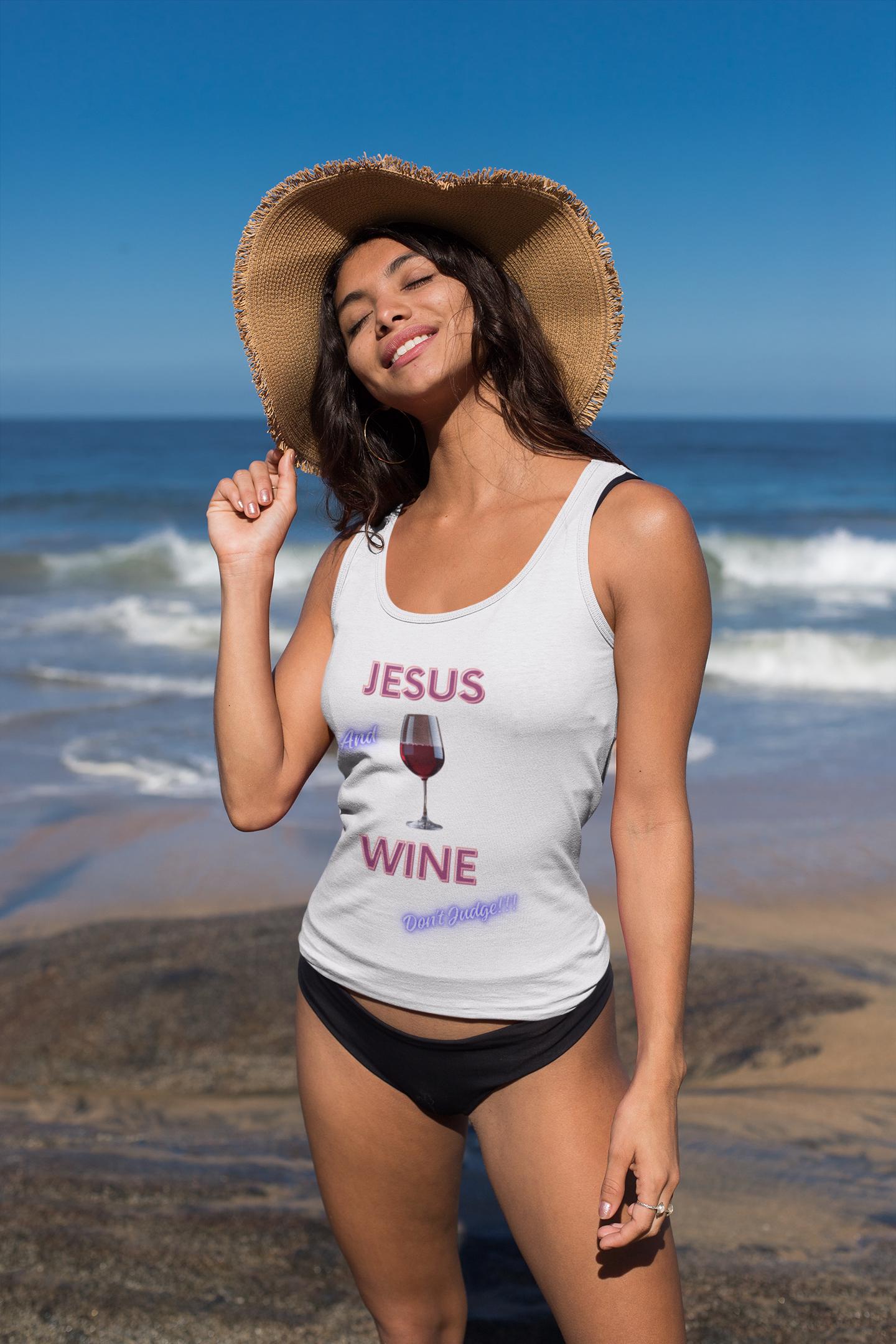 Jesus And Wine/Don't Judge - Women’s Tank