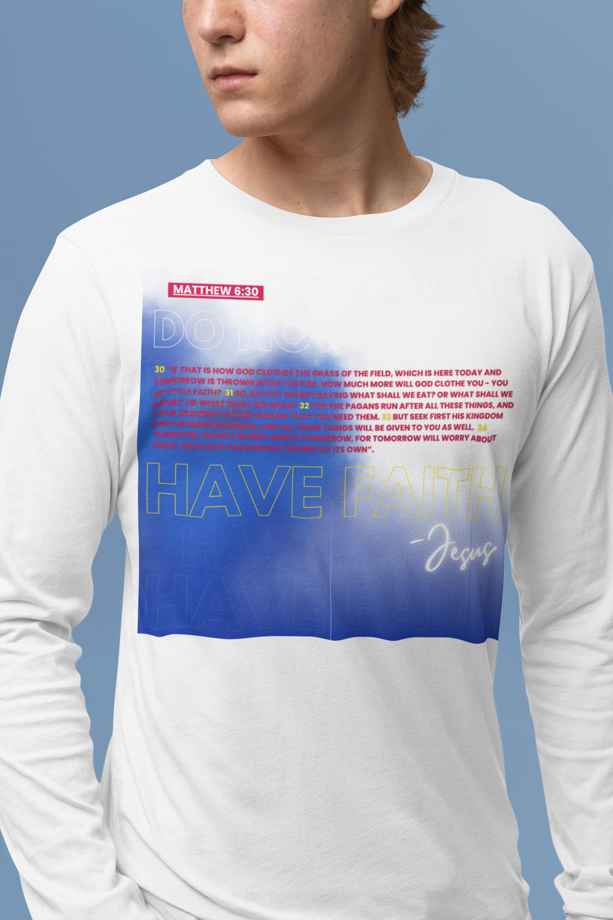 Matthew 6:30 - Hooded Long-Sleeve Tee
