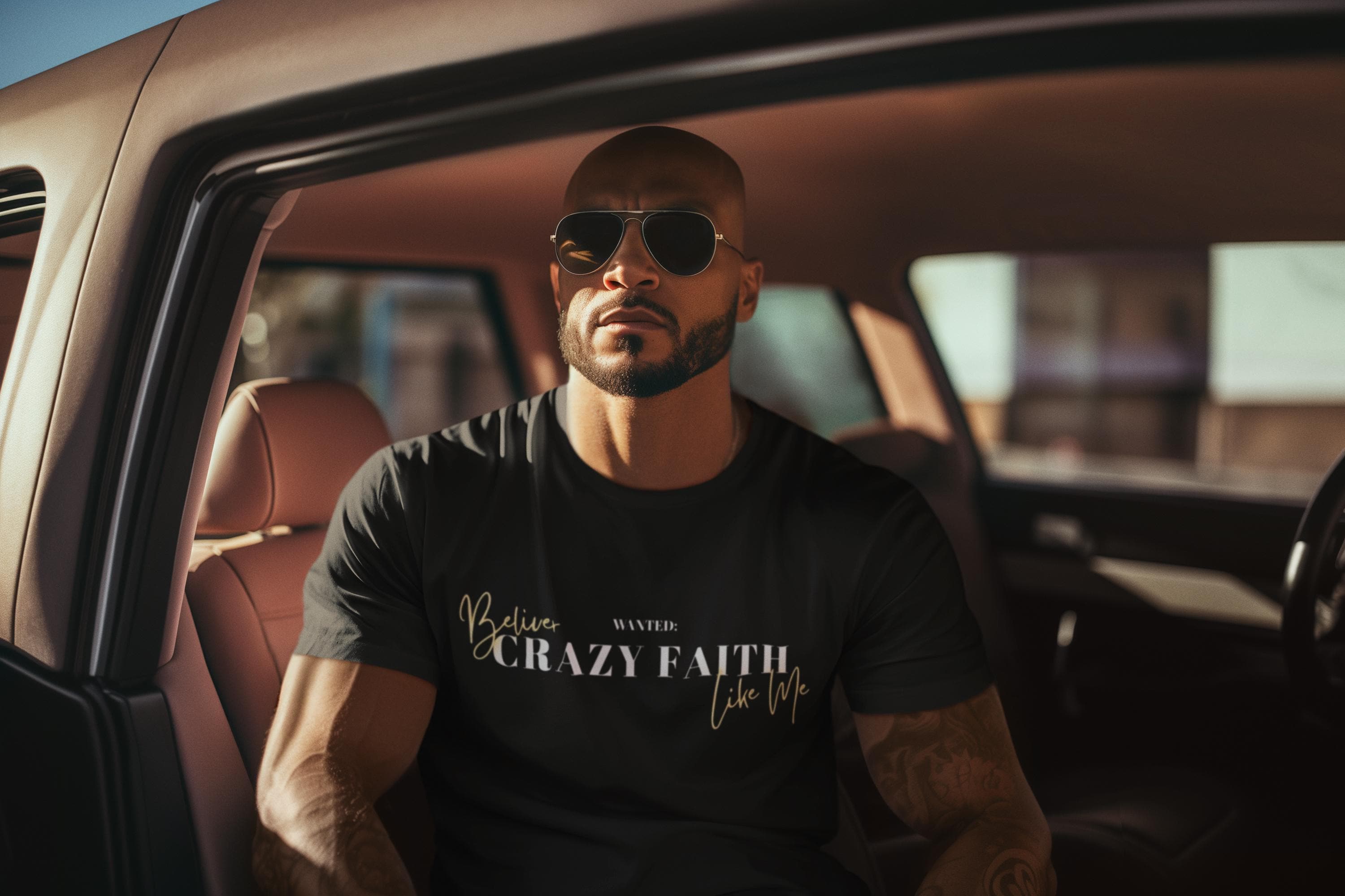 Wanted Crazy Faith Believer Like Me, Men's T-Shirt, Men's Gift, Christian Apparel, Faith Apparel