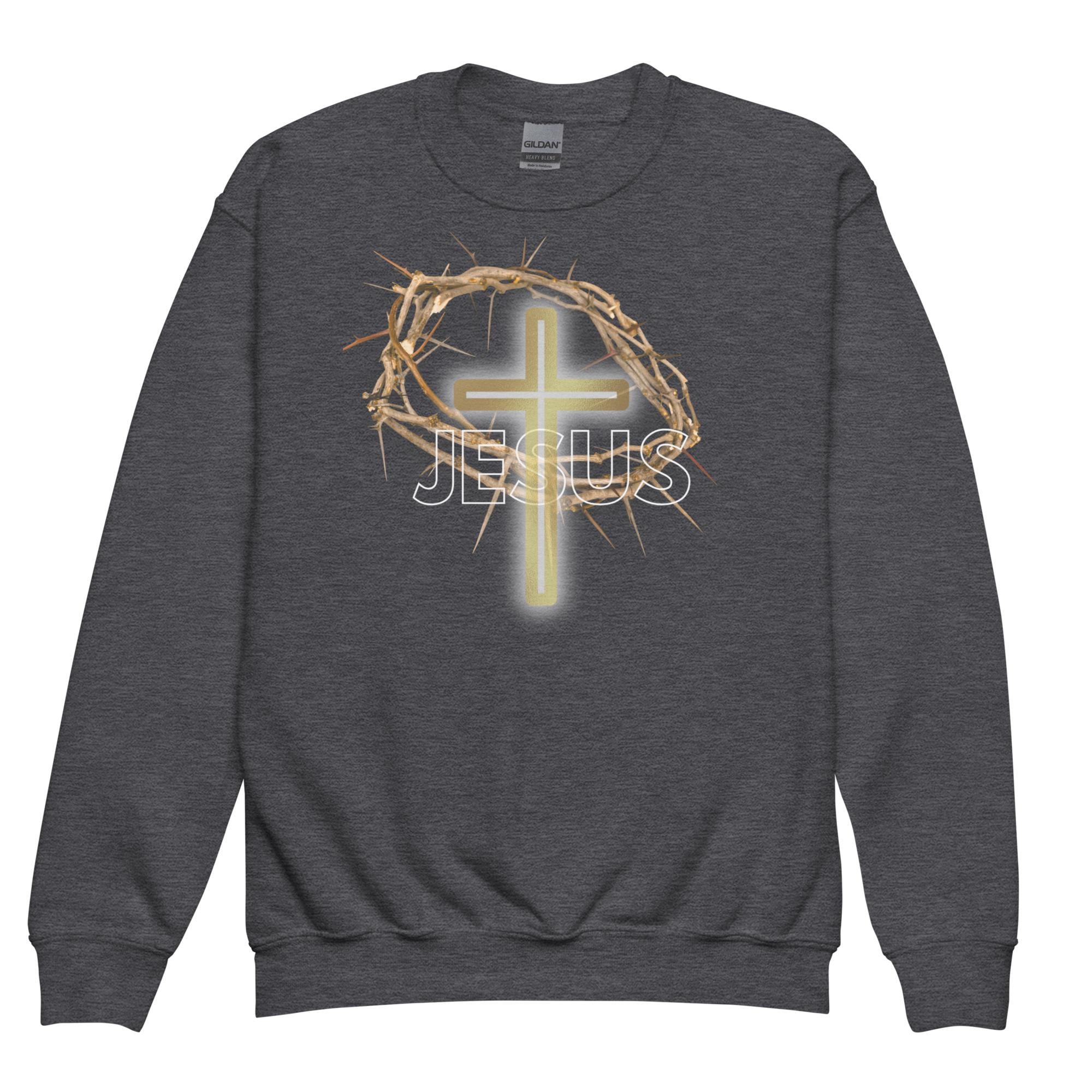 Jesus With Crown Of Thorns - Unisex Youth Sweatshirt