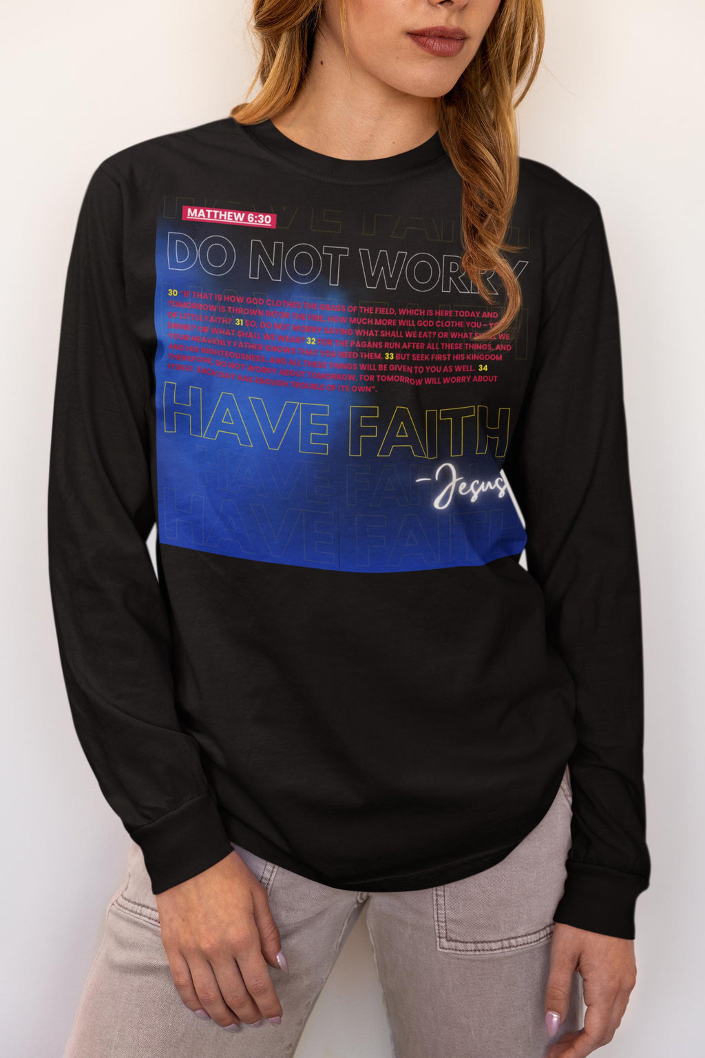 Matthew 6:30 - Hooded Long-Sleeve Tee