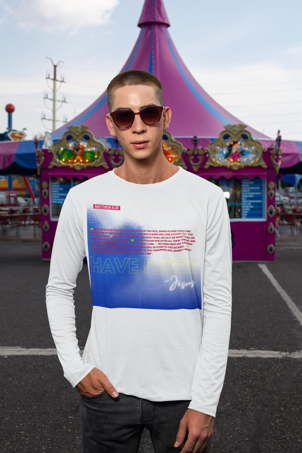 Matthew 6:30 - Hooded Long-Sleeve Tee