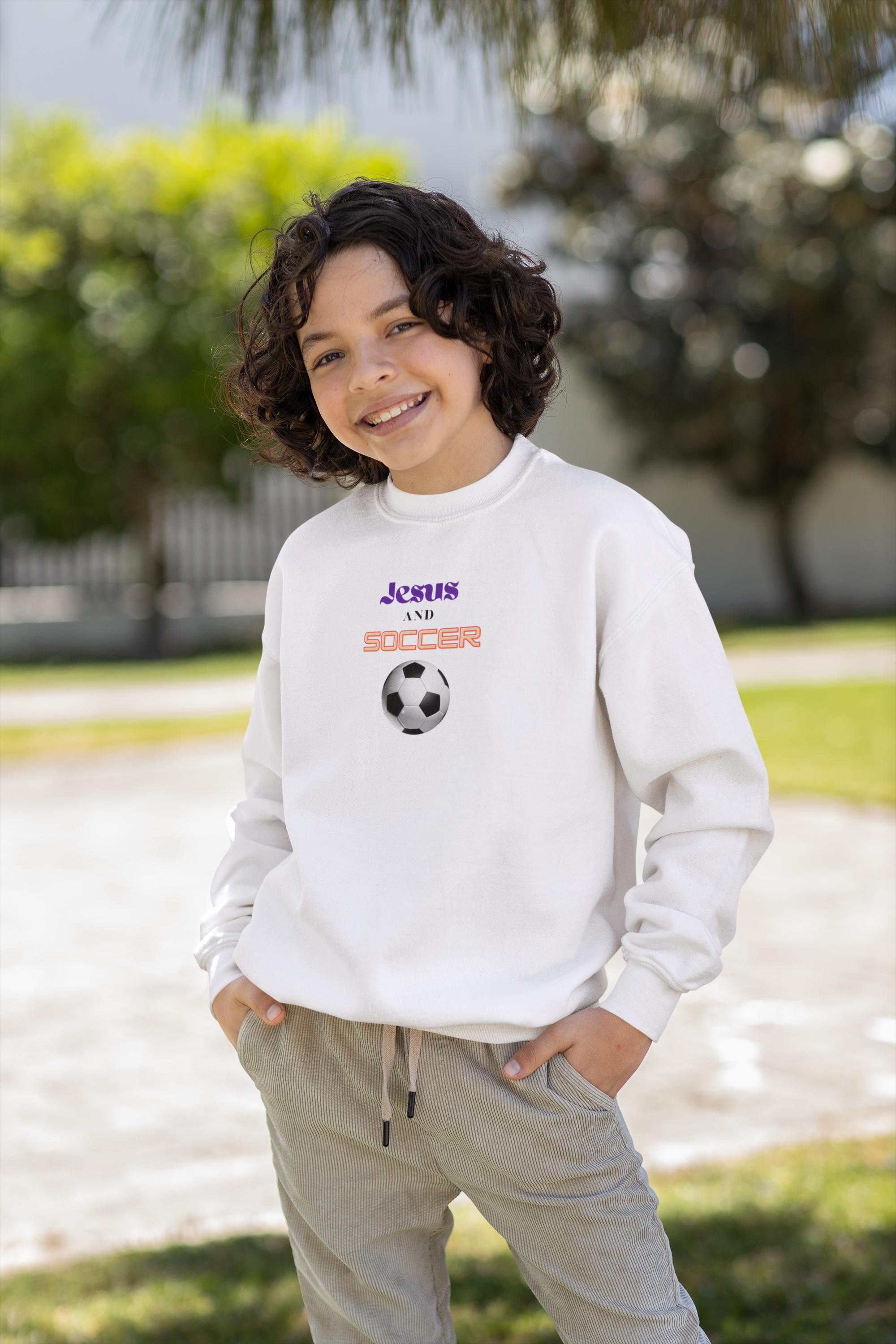 Jesus and Soccer - Unisex Youth Sweatshirt