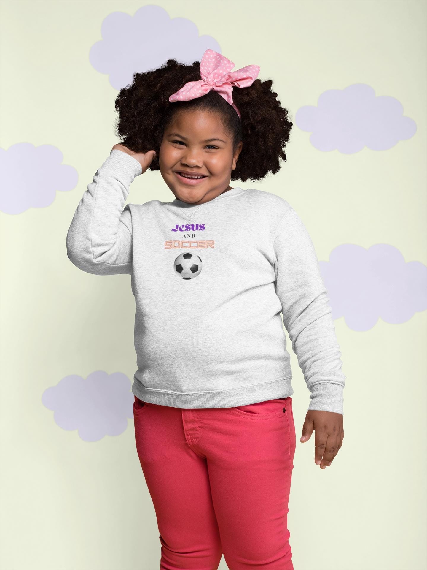 Jesus and Soccer - Unisex Youth Sweatshirt