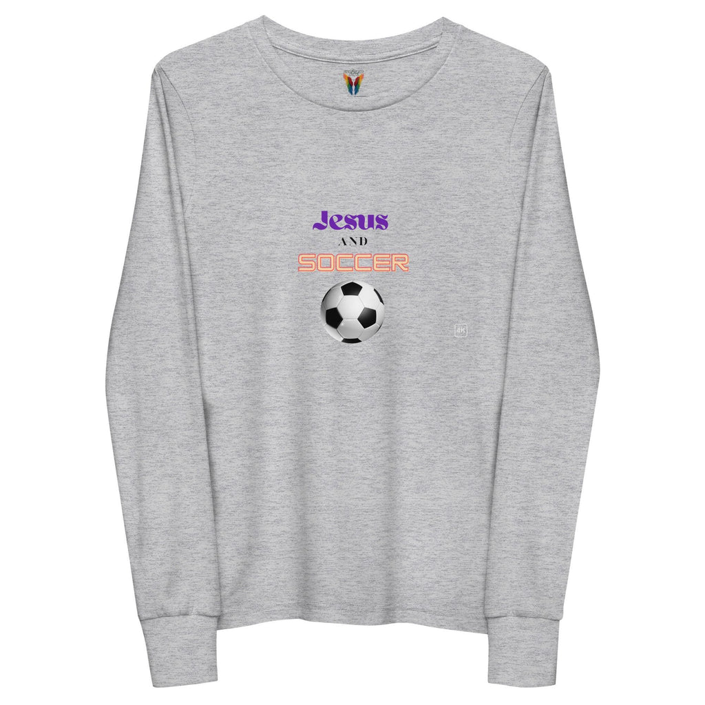 Jesus and Soccer - Unisex Youth Long Sleeve Tee