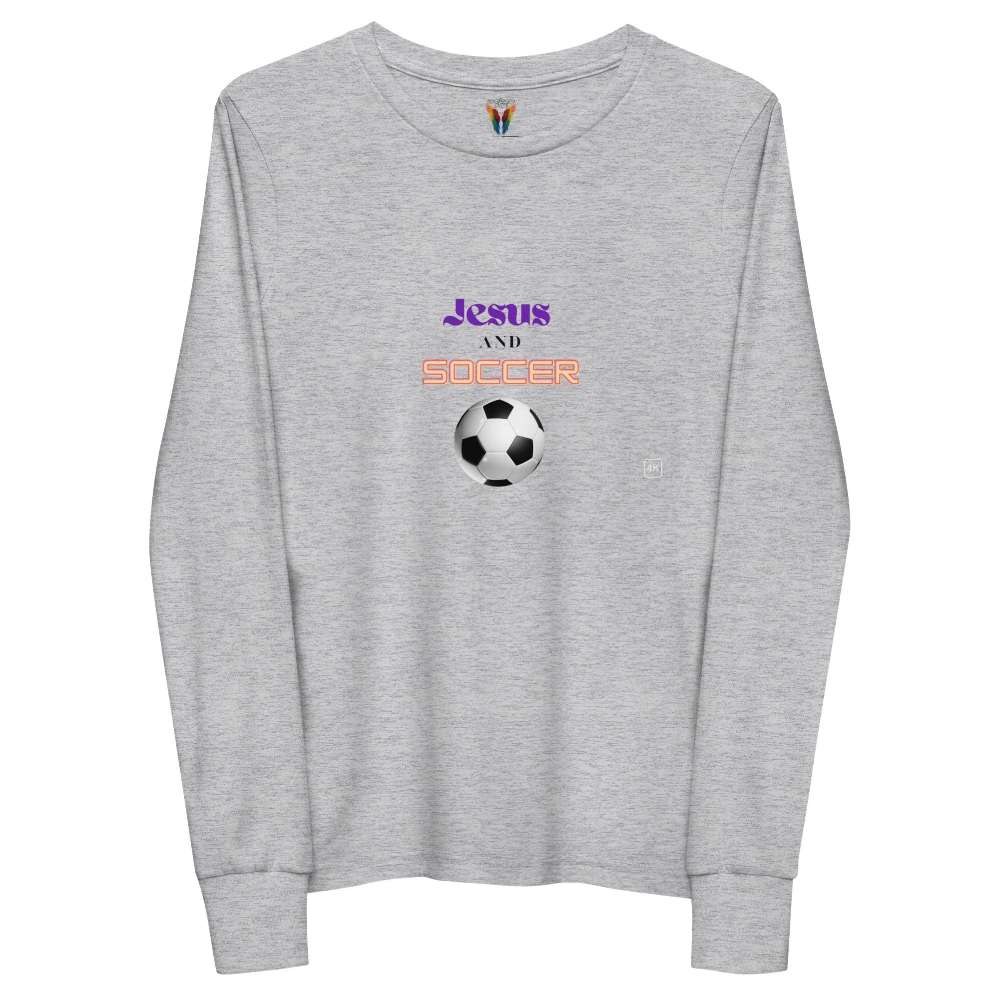 Jesus and Soccer - Unisex Youth Long Sleeve Tee
