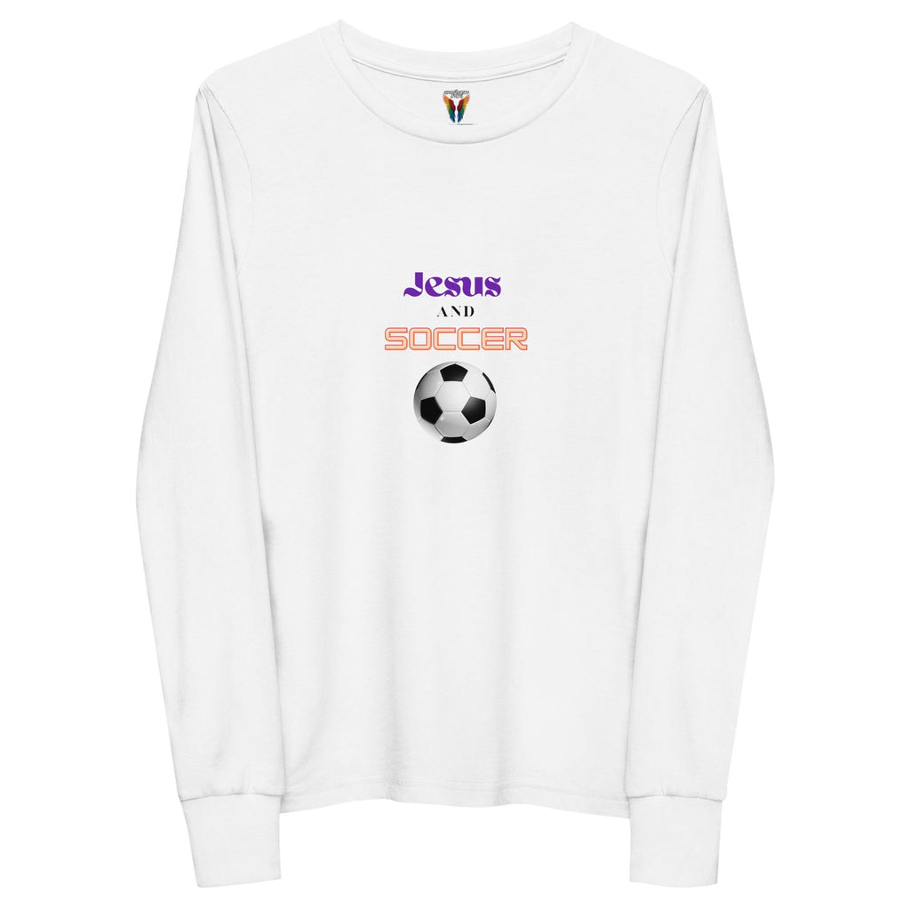 Jesus and Soccer - Unisex Youth Long Sleeve Tee