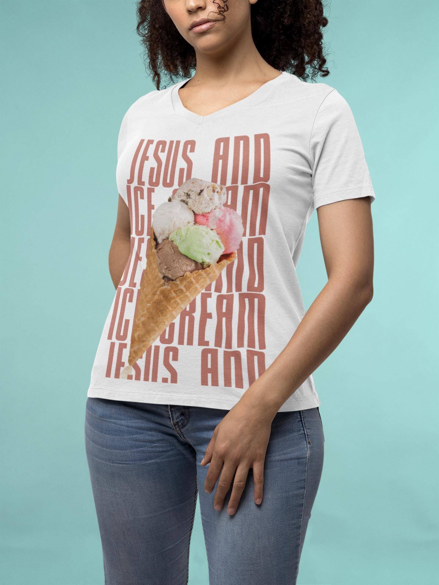 Jesus And Ice-Cream - Women's Tee