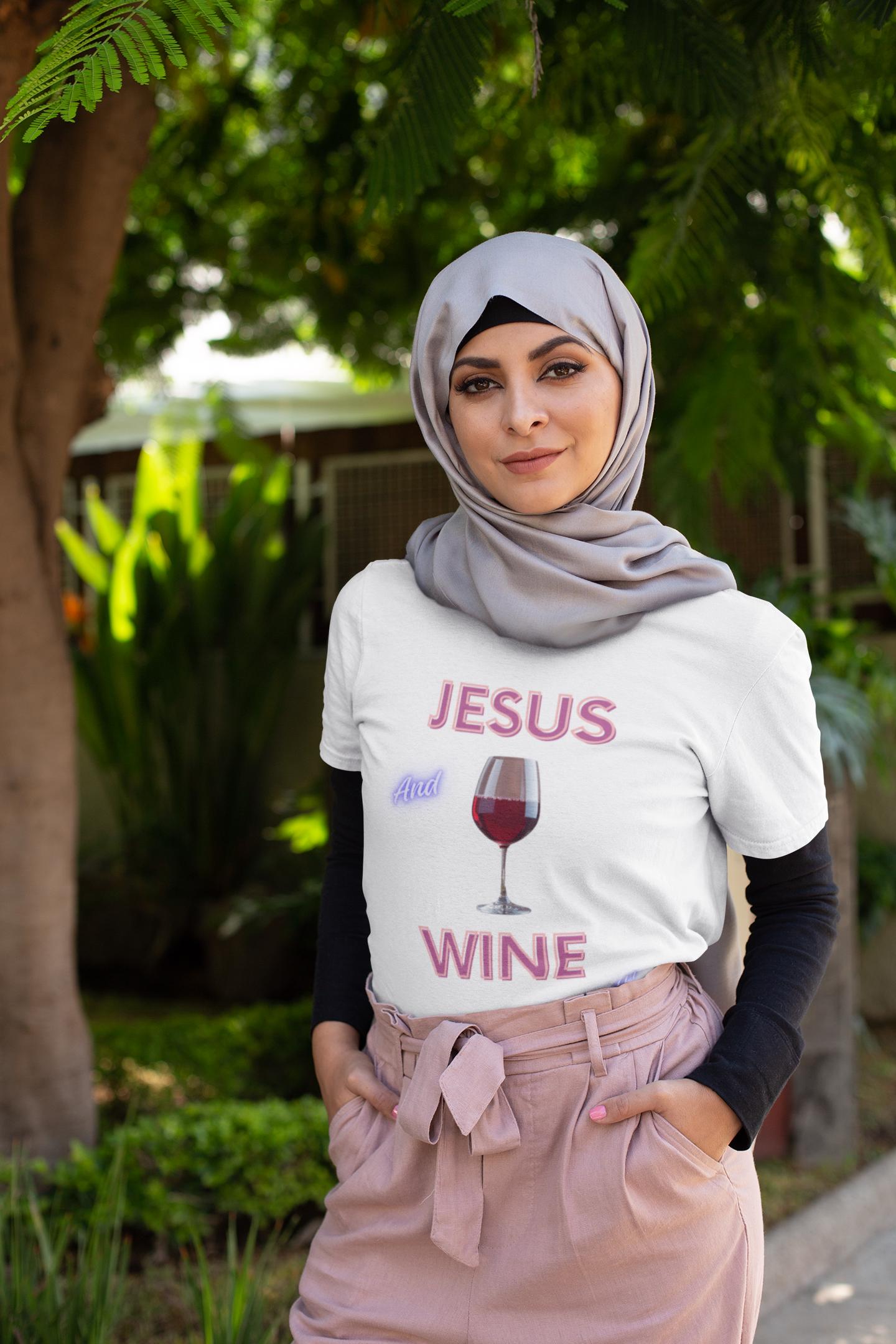 Jesus And Wine Don't Judge - Women's Tee