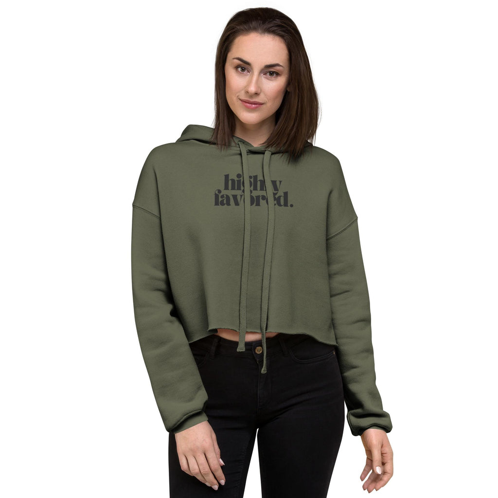 Highly Favored - Women's Crop Hoodie