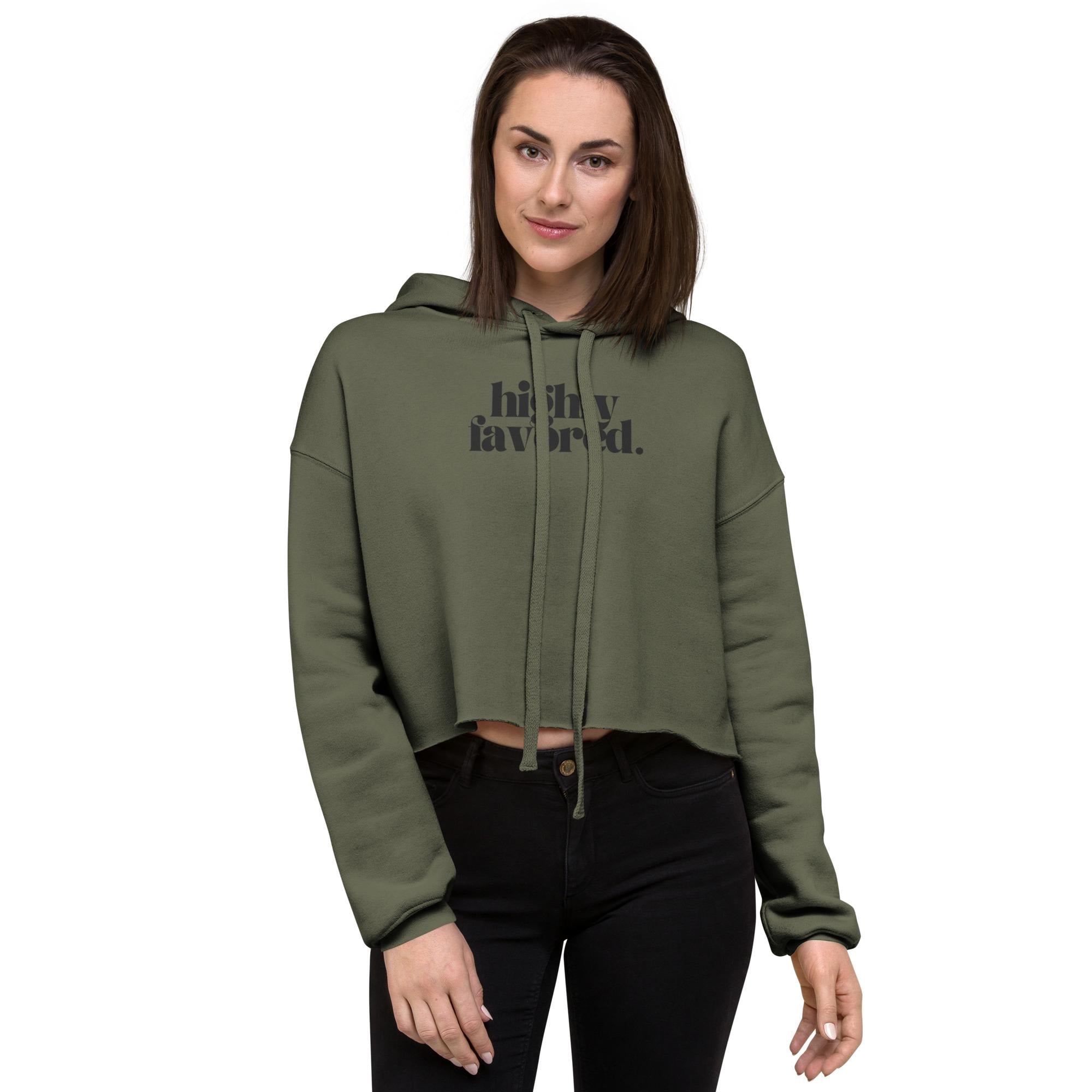 Highly Favored - Women's Crop Hoodie