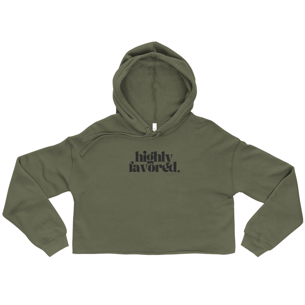 Highly Favored - Women's Crop Hoodie