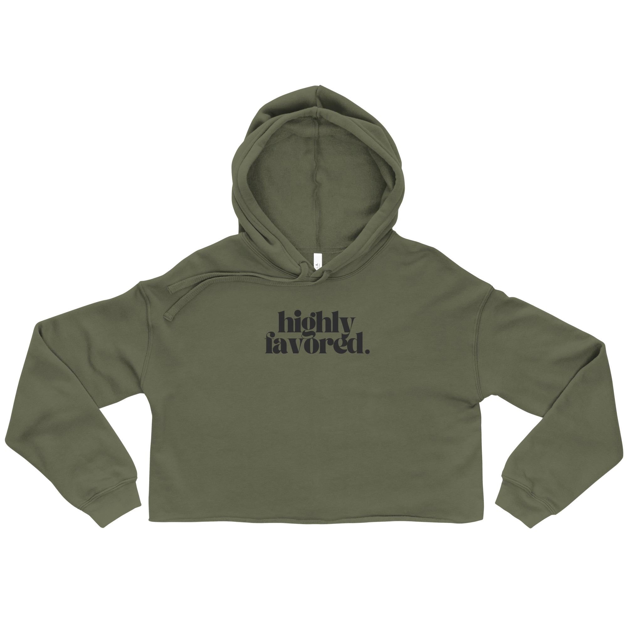 Highly Favored - Women's Crop Hoodie