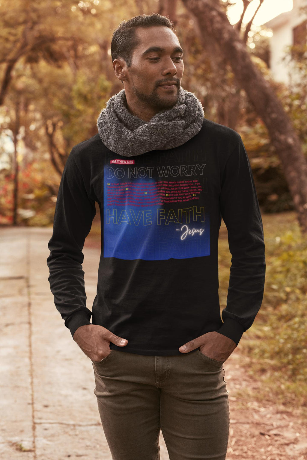Matthew 6:30 - Hooded Long-Sleeve Tee