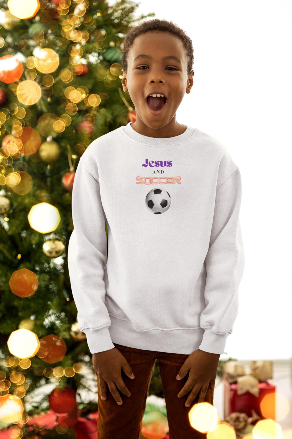 Jesus and Soccer - Unisex Youth Sweatshirt