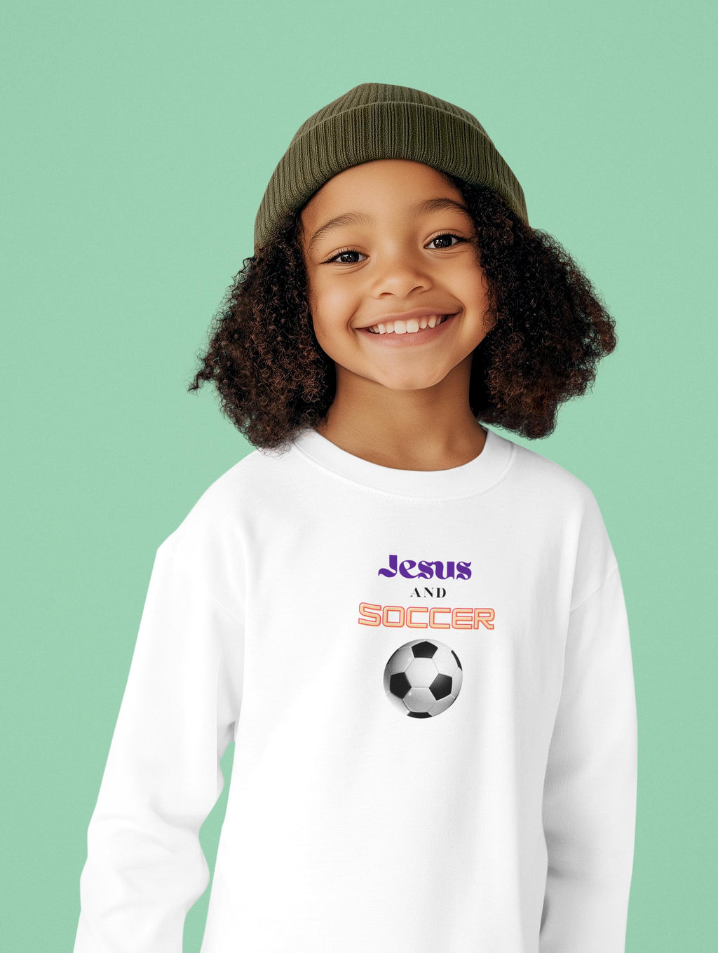 Jesus and Soccer - Unisex Youth Sweatshirt