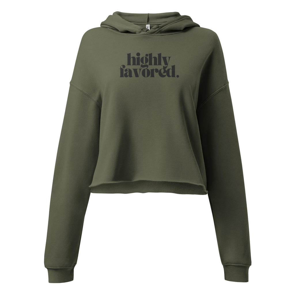 Highly Favored - Women's Crop Hoodie