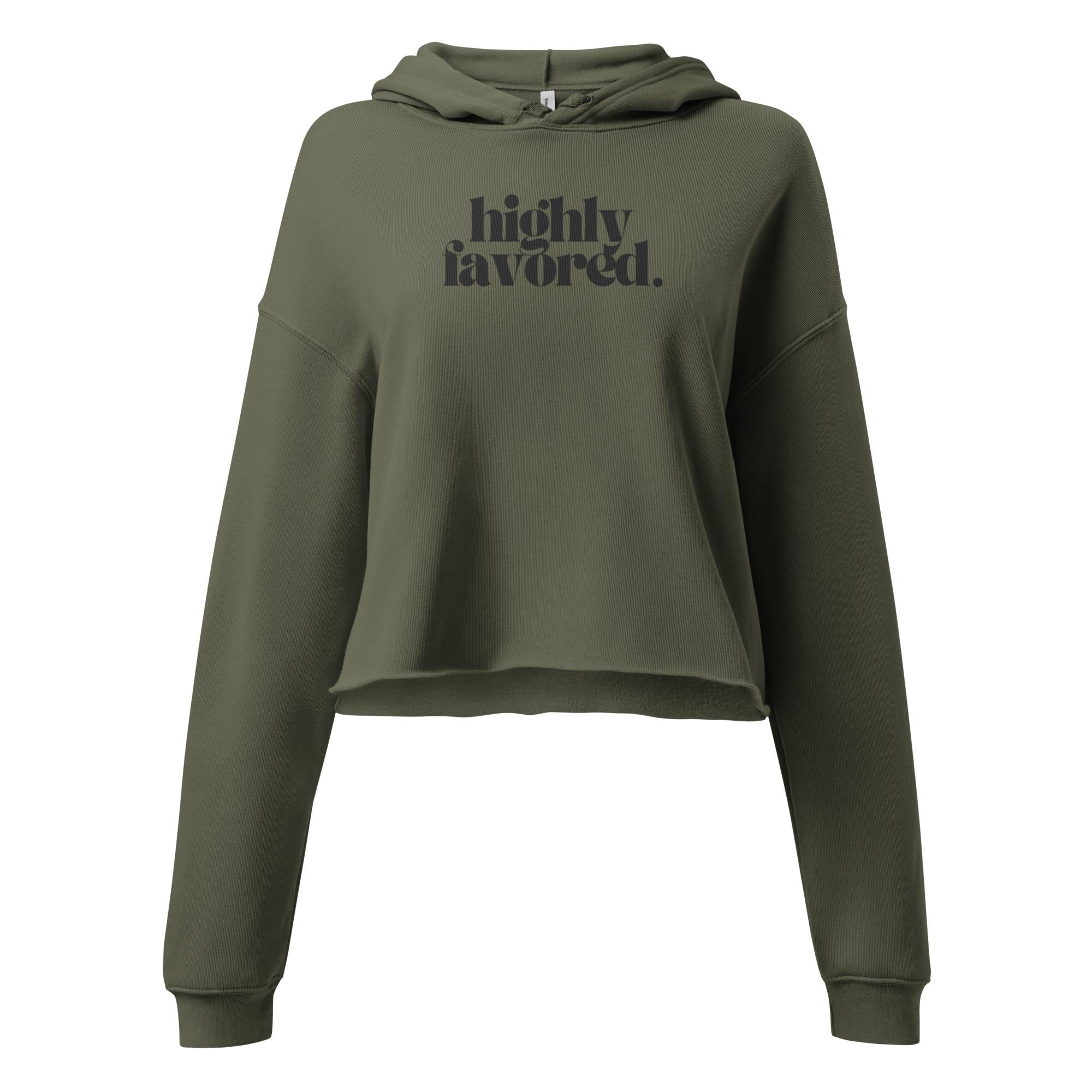 Highly Favored - Women's Crop Hoodie