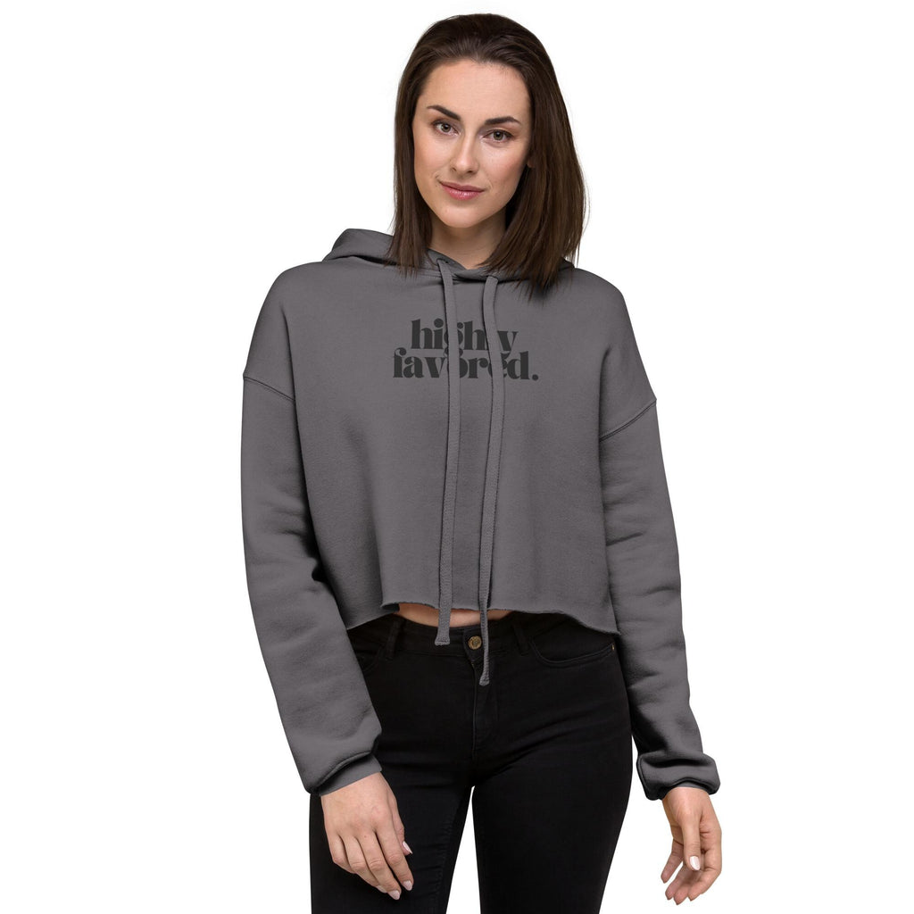 Highly Favored - Women's Crop Hoodie