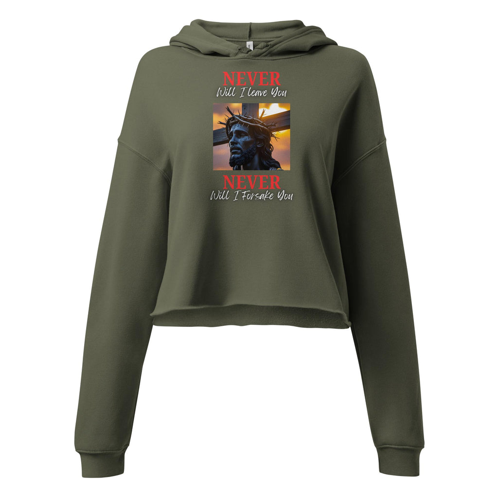 Never Will I Leave Forsake You - Women's Crop Hoodie