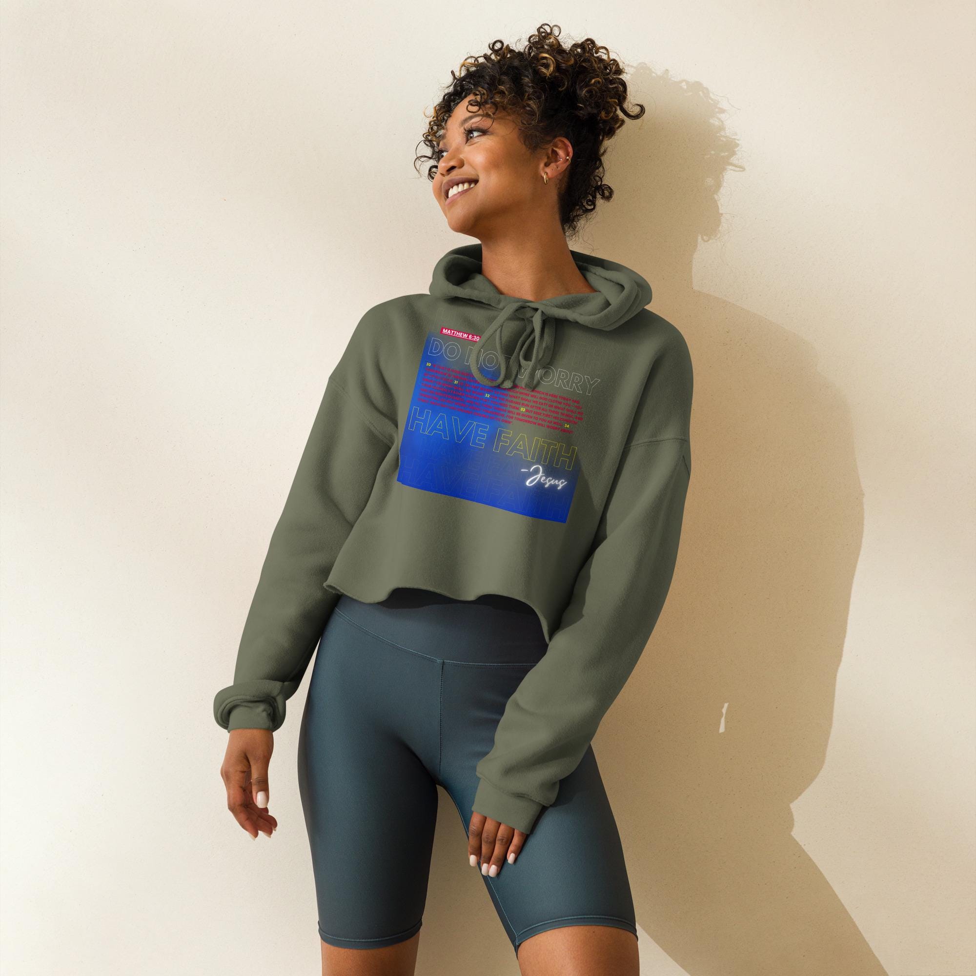 Matthew 6:30 - Women's Crop Hoodie