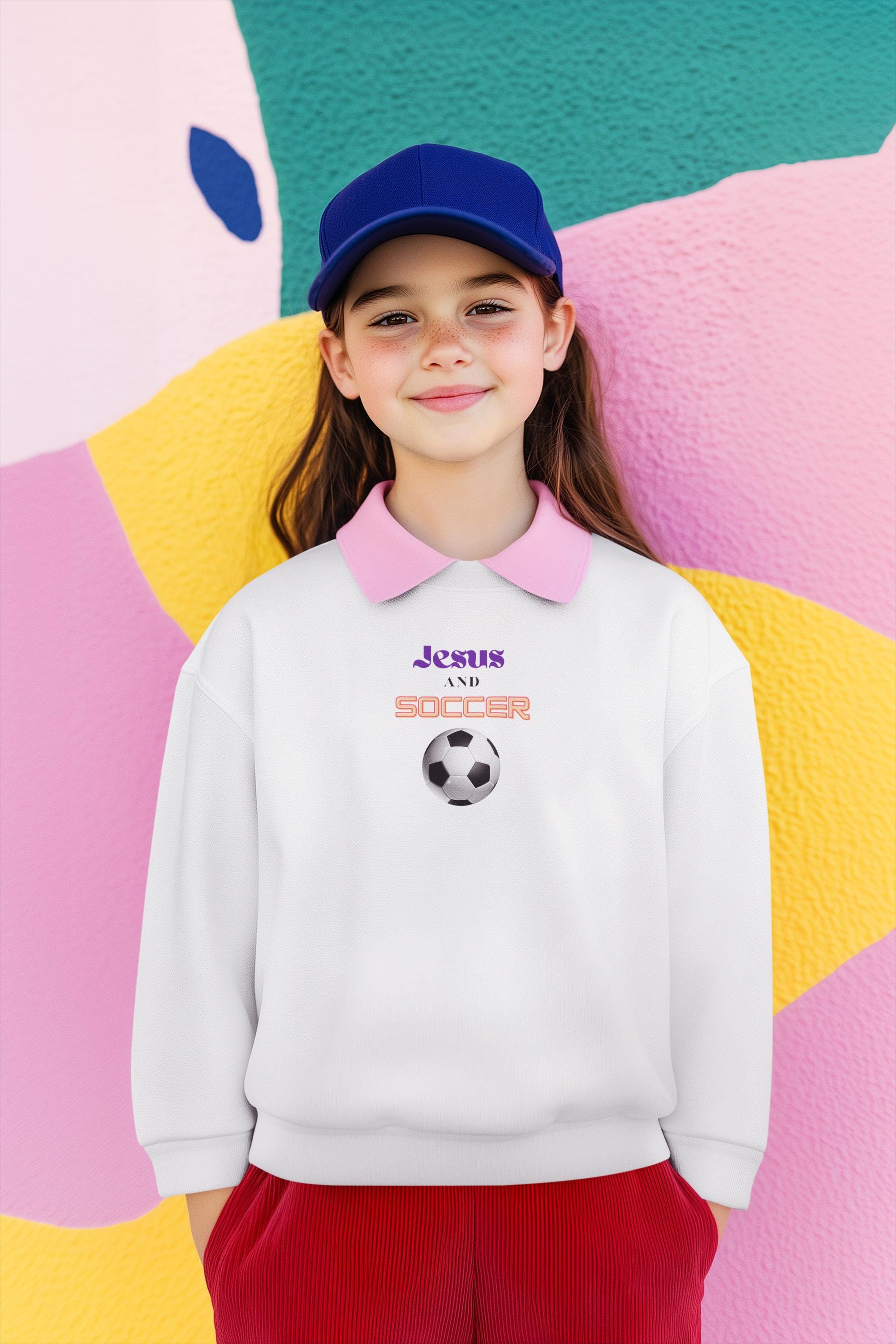 Jesus and Soccer - Unisex Youth Sweatshirt