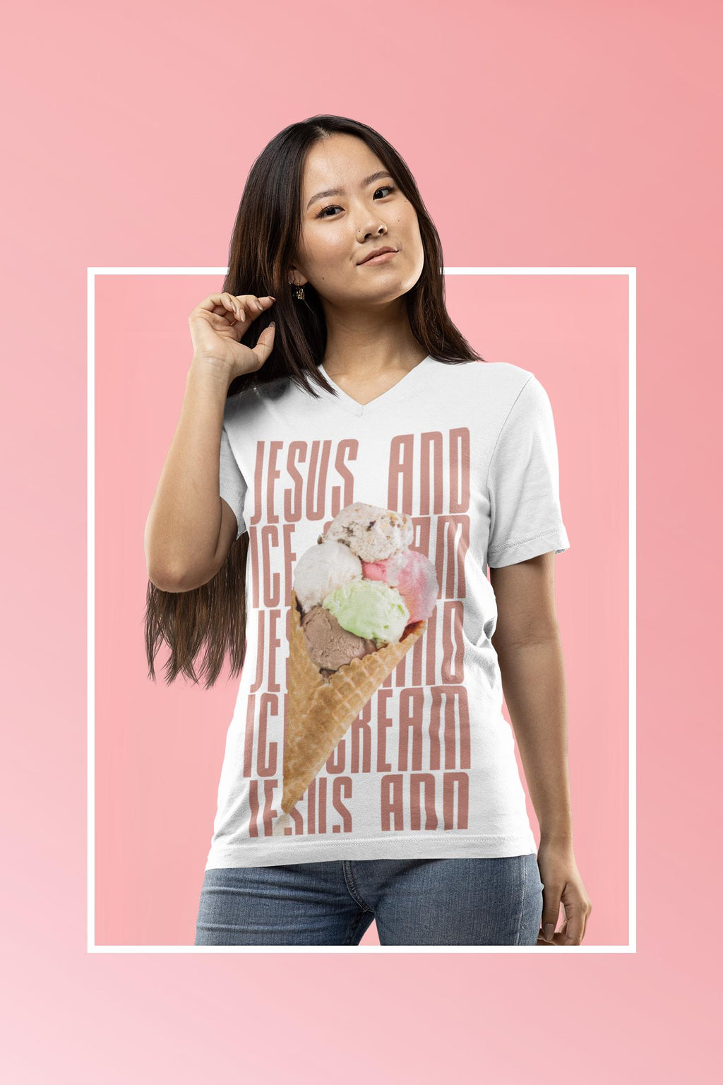 Jesus And Ice-Cream - Women's Tee