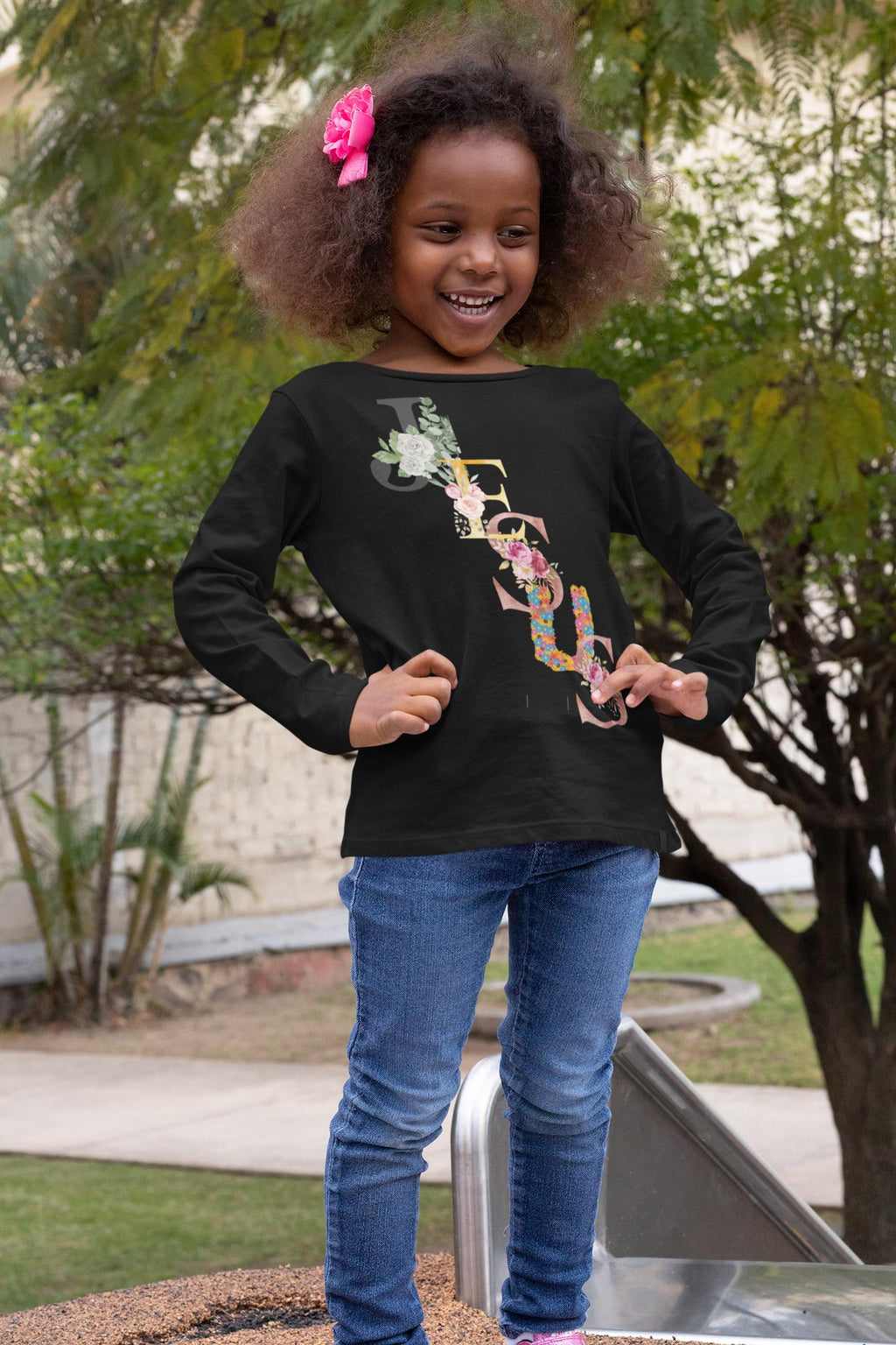 Jesus - Girl's Long Sleeve Tee