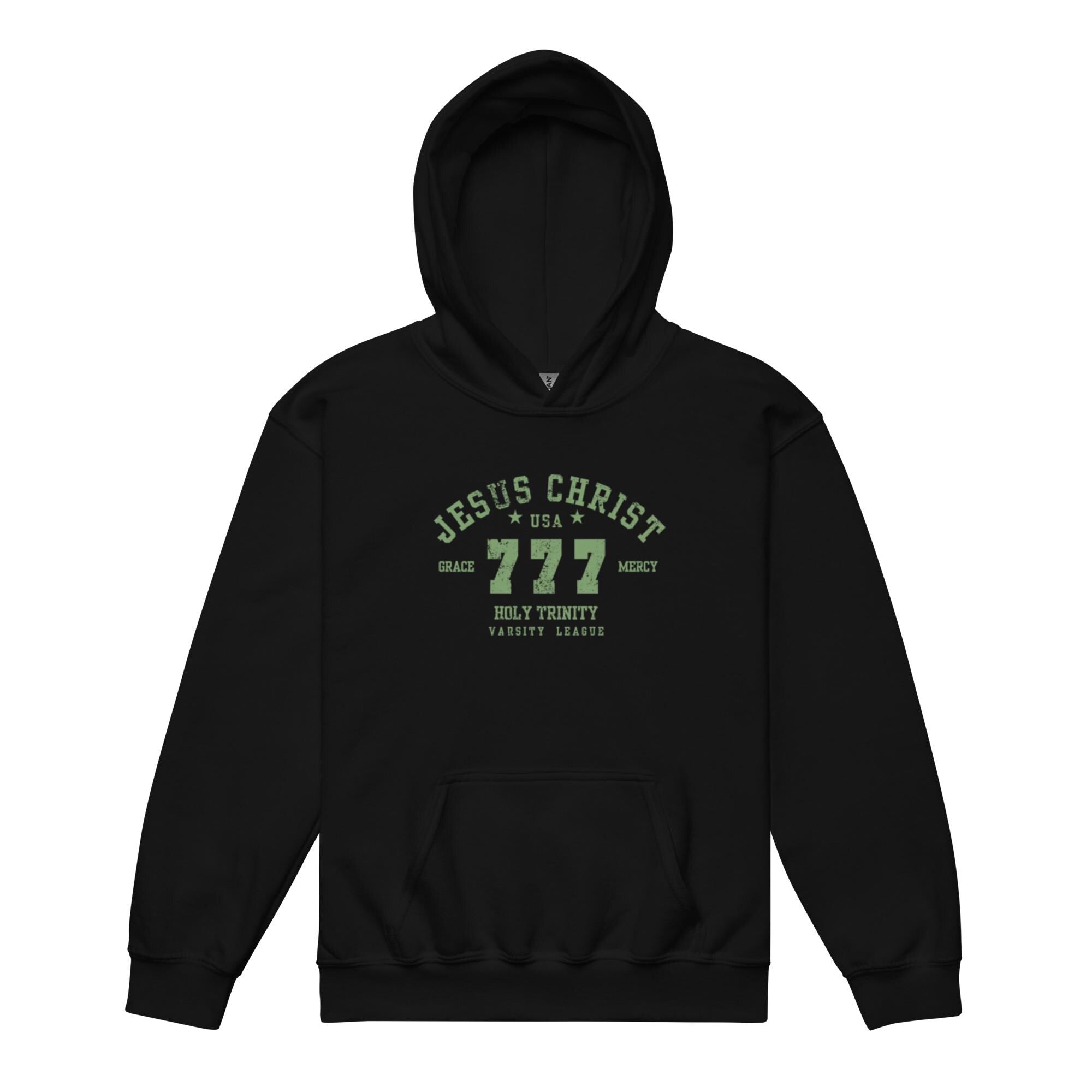Jesus 777, Youth Hoodie,  Boys/Girls Graphic Hoodie, Christian Apparel, Christian Hoodie, Faith Apparel