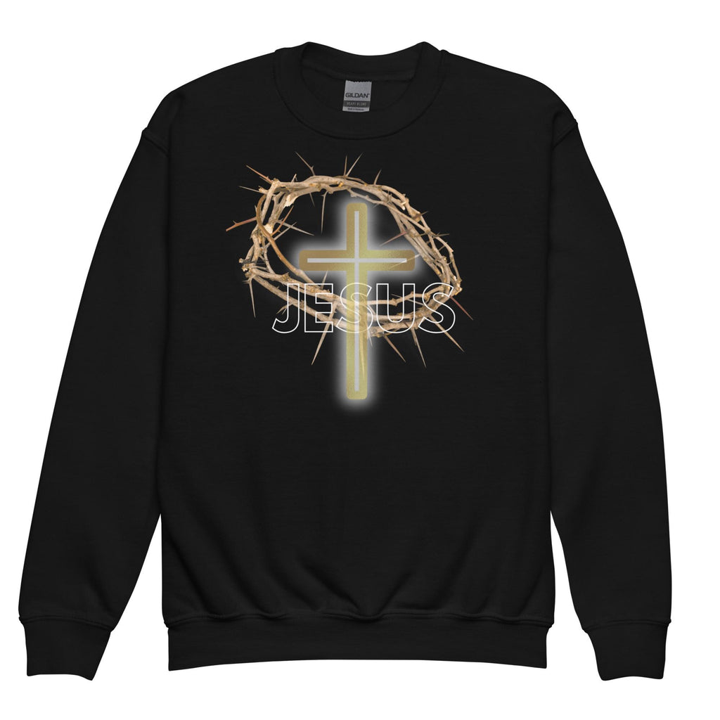 Jesus With Crown Of Thorns - Unisex Youth Sweatshirt