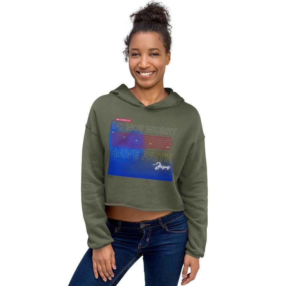 Matthew 6:30 - Women's Crop Hoodie