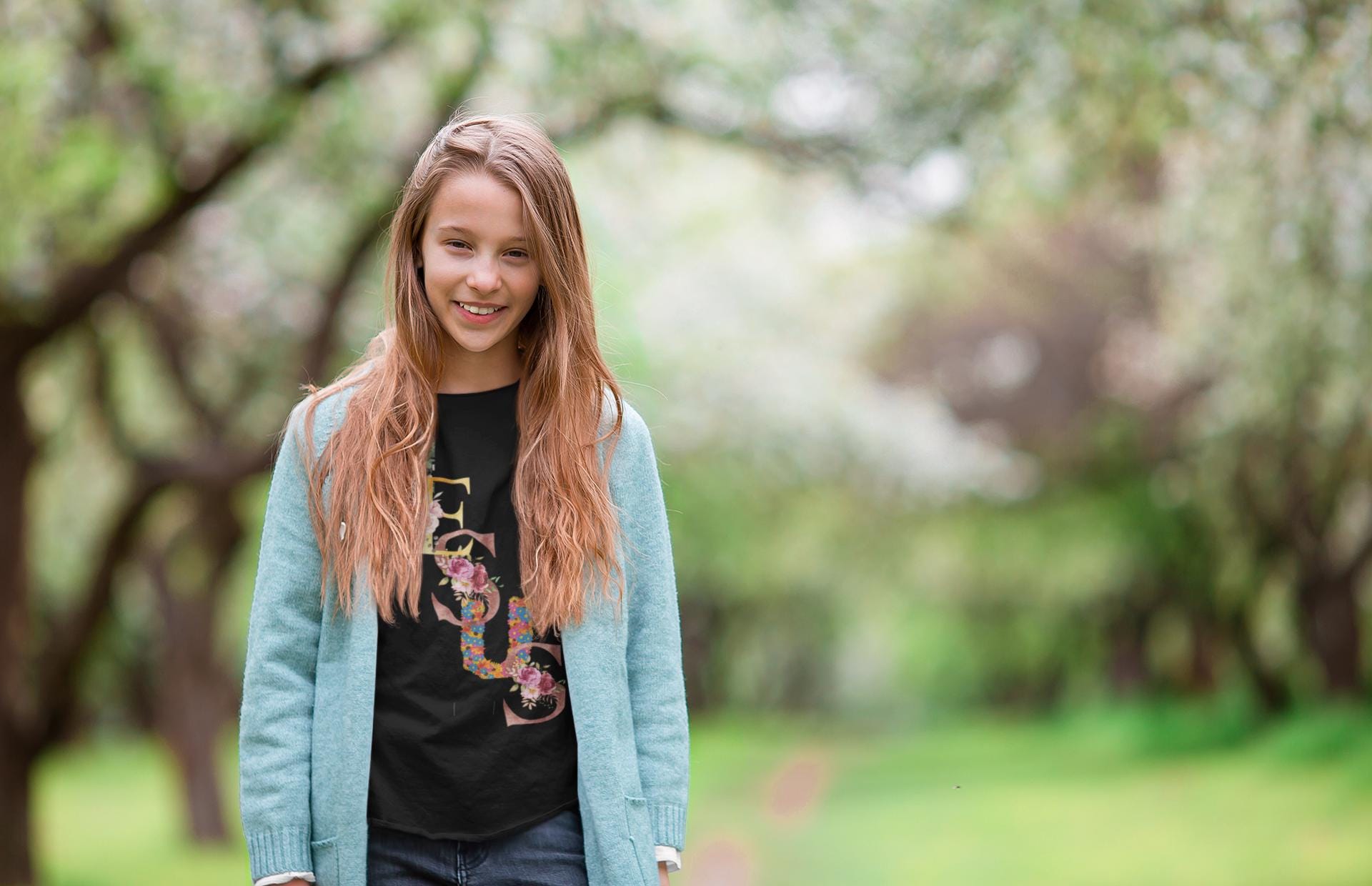 Jesus - Girl's Long Sleeve Tee