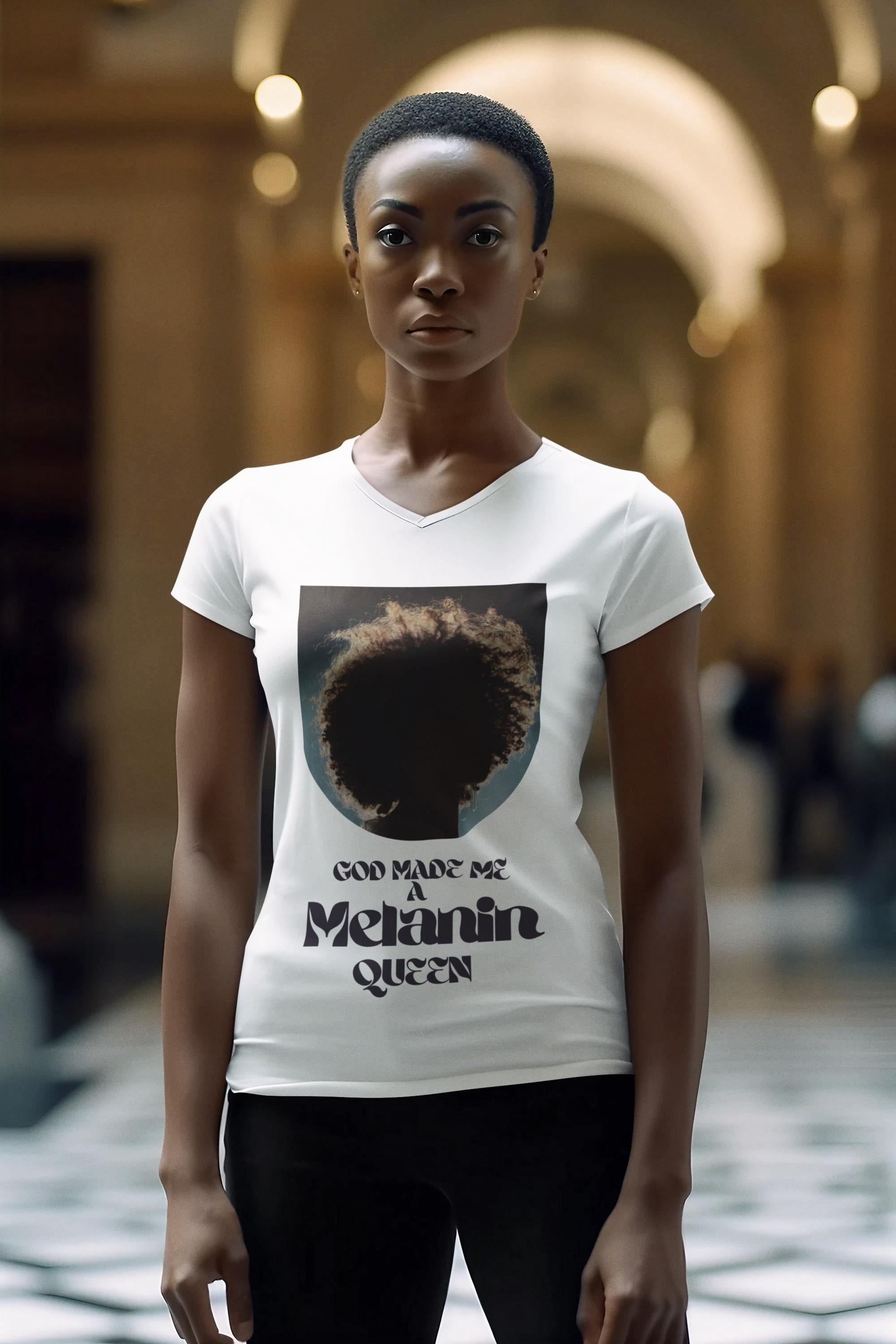 God Made Me A Melanin Queen - Women’s Tee